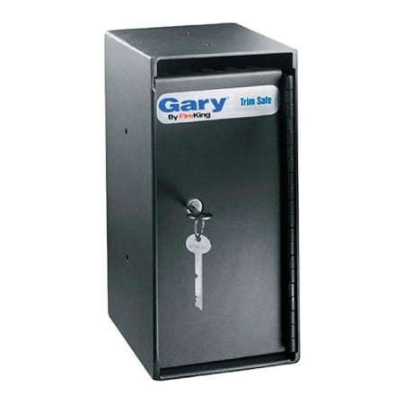 Fire King FireKing MS1206 Gary Trim Safe 6"W x 7"D x 12"H - Keyed Lock - 0.2 Cu. Ft. Black MS1206